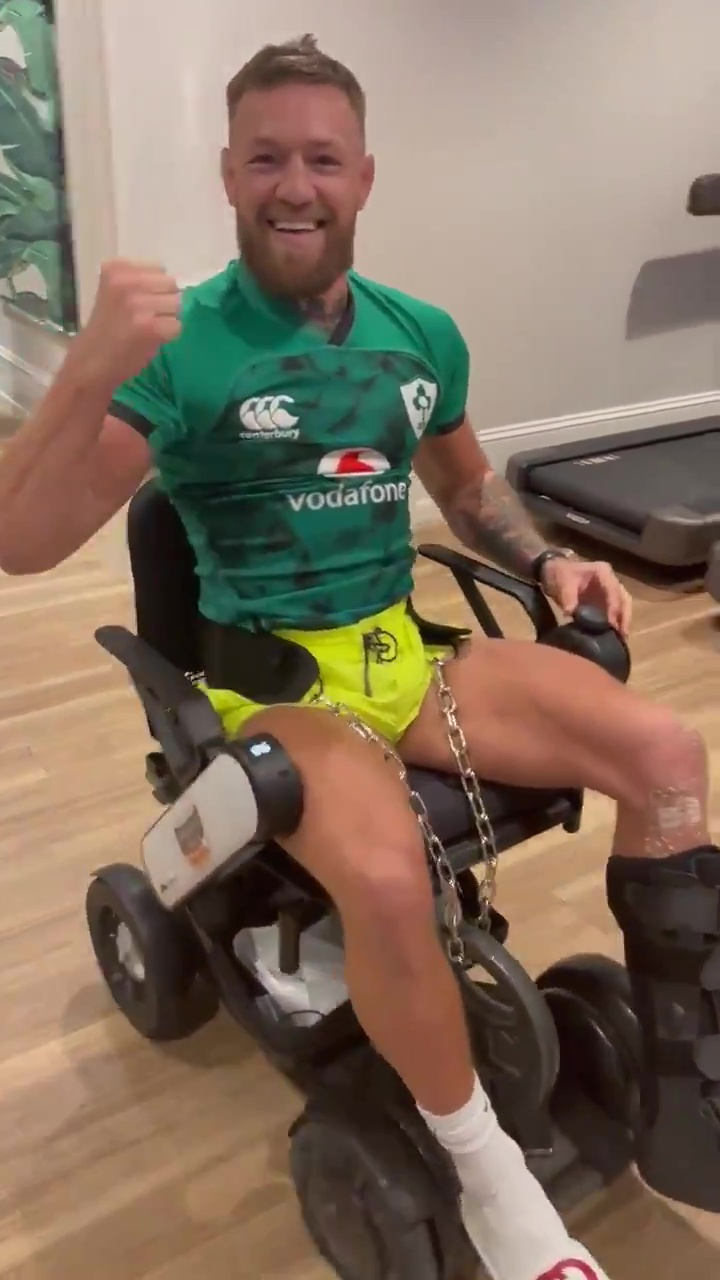 Conor McGregor, a wheelchair-bound UFC fighter claims he's made billions pulling-ups with a broken leg.
