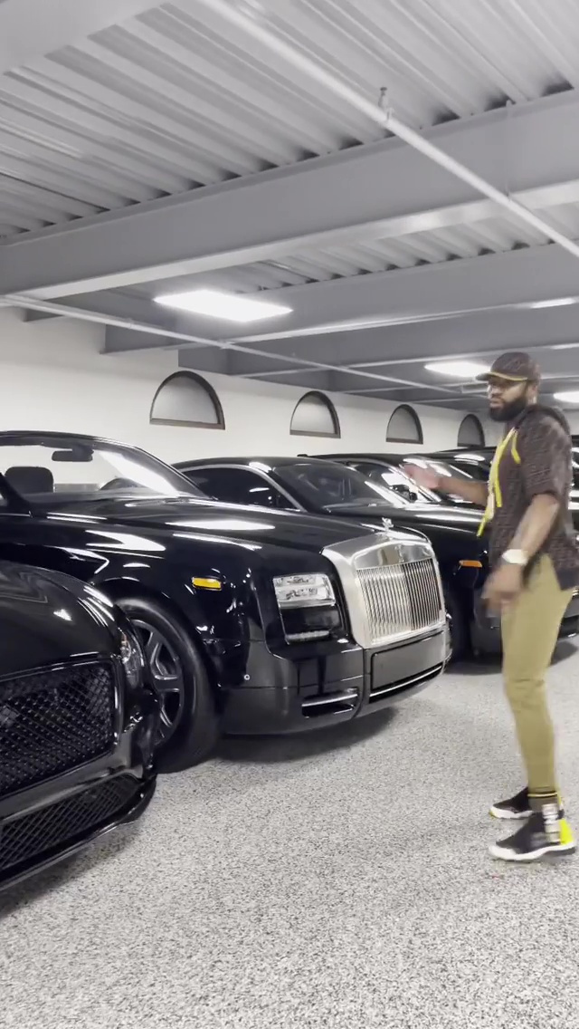Floyd Mayweather displays his incredible sweet 16 car collection, worth millions, in an amazing basement garage