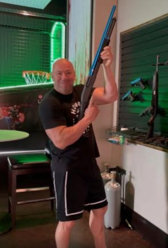 Dana White, UFC boss, has a 'badass hotel suite with SHOOTING RANGGE, cinema, putting green, and bar.
