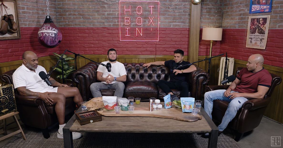 Mike Tyson was criticized for being too stoned to talk during Hotboxin' podcast featuring Khabib after smoking a 'whole lot of marijuana'