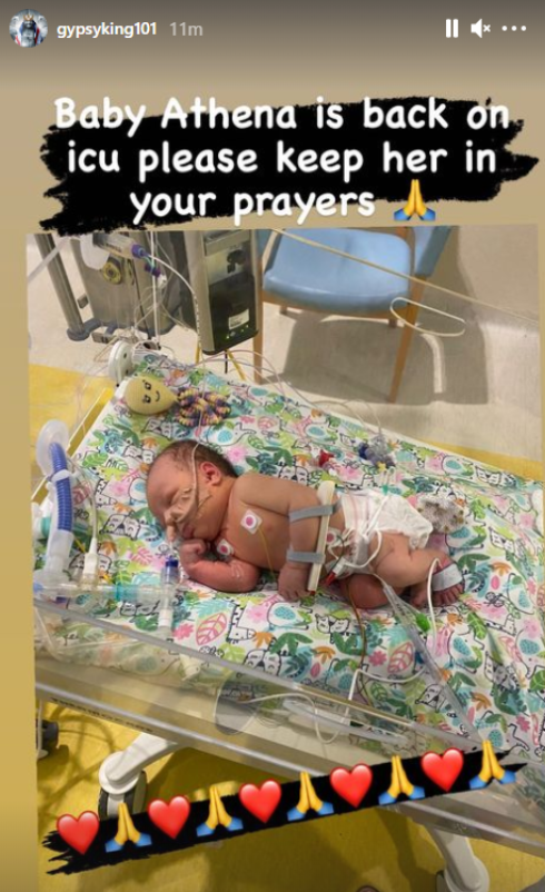Tyson and Paris Fury's baby Athena, a Brit boxer, was rushed back to intensive care after Tyson and Paris Fury gave birth.