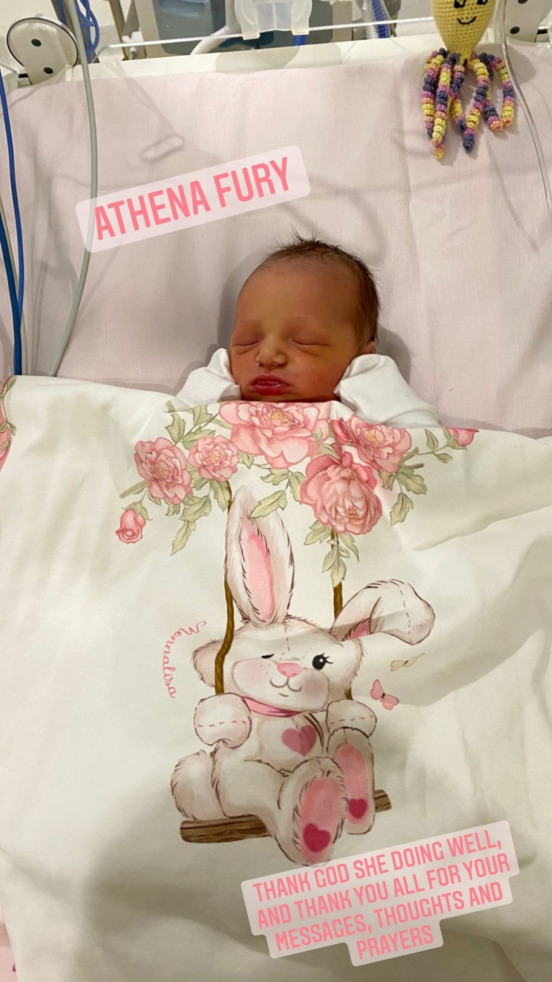 Tyson and Paris Fury's baby Athena, a Brit boxer, was rushed back to intensive care after Tyson and Paris Fury gave birth.