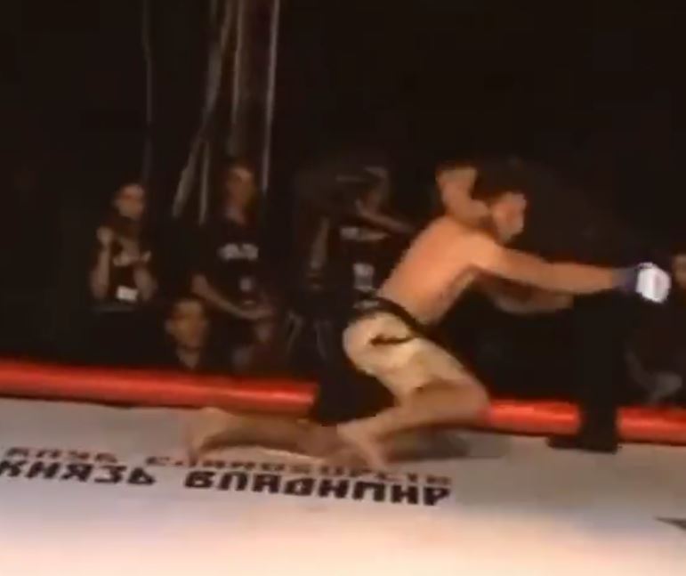 Watch MMA referee choke dazed fighter UNCONCSCIOUS seconds after brutal KO finish and leaves fans stunned with reaction
