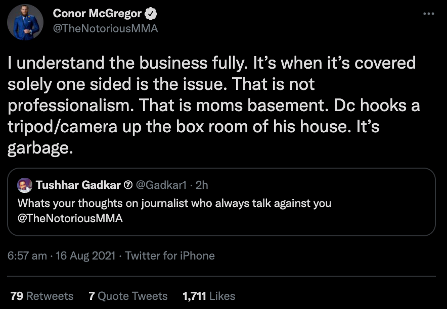 Conor McGregor continues UFC fight with Daniel Cormier, aka 'garbage'. He also responds to Bisping’s 'pull-you-limb by limb' jibe