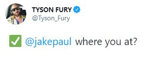 Tyson Fury invites Jake Paul to fight Tommy, even before his most recent win with YouTuber bout.