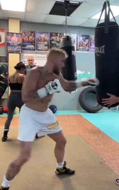 Jake Paul's punch bag footage has been criticized by fans.