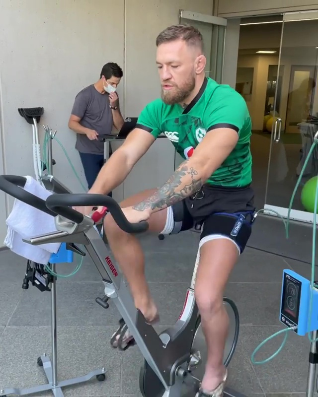Conor McGregor is back in training after his leg surgery, just five weeks. UFC star Dustin Poirier plans a rematch with Conor McGregor