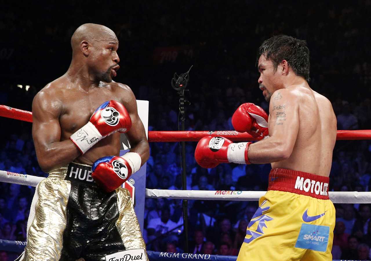 Legend Manny Pacquiao OUTSIDES Floyd Mayweather, his old boxing rival Mount Rushmore. He is aiming for a rematch