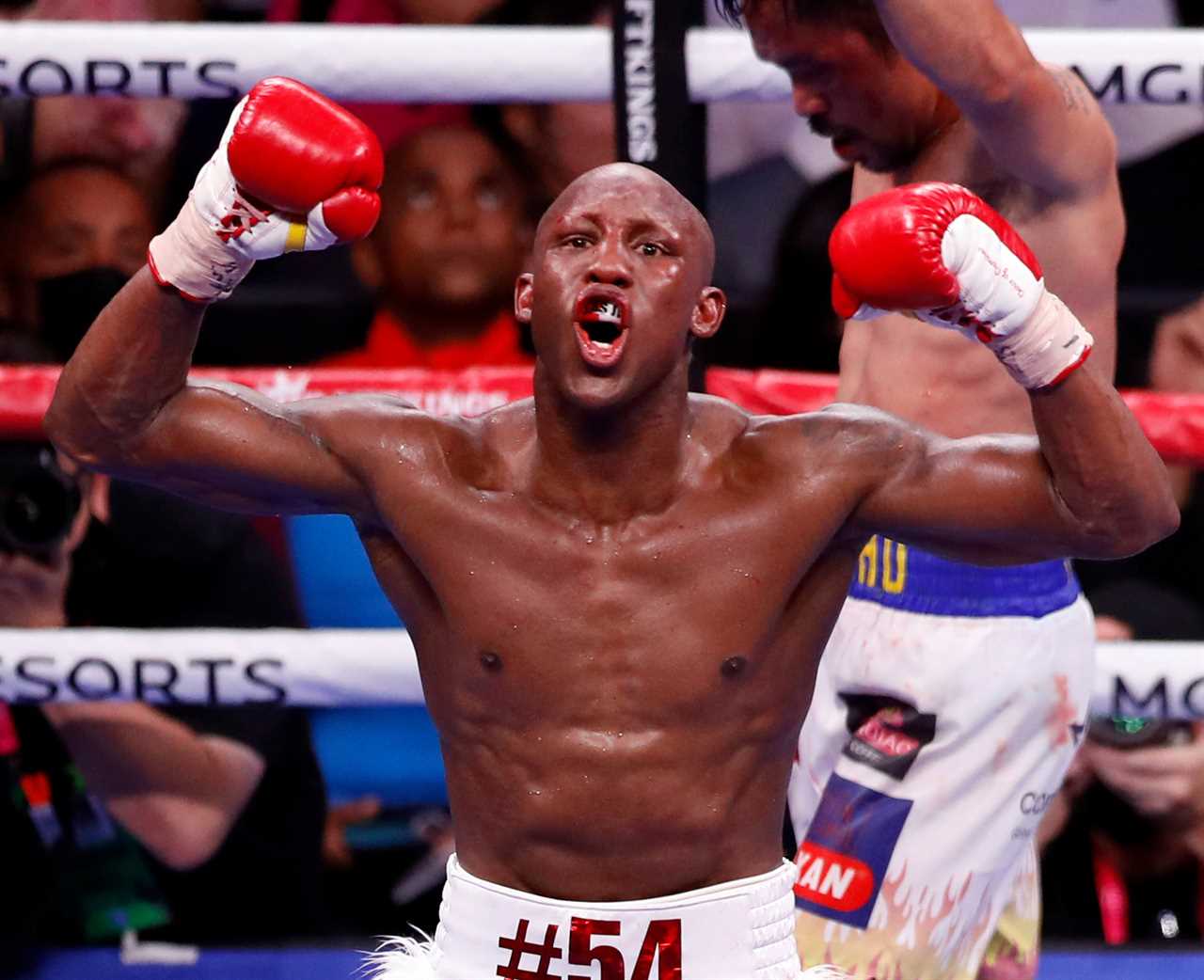 Yodenis Ugas claims he did not fight Manny Pacquiao because of a left arm injury, but he claimed a stunning win that he was 'perfectly okay'