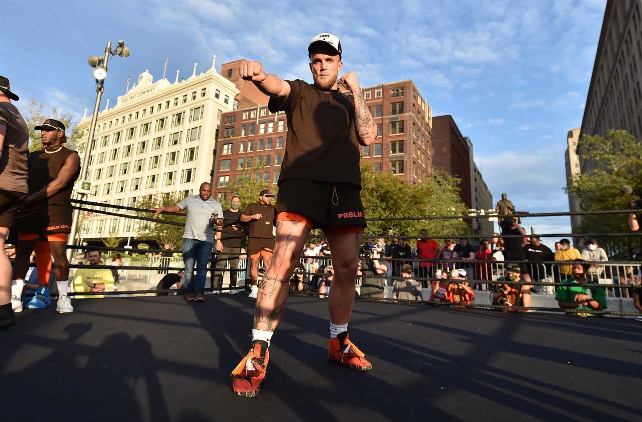 Jake Paul, Tommy Fury and Co practice in the street while boxing stars train for fights at star-studded live PPVs this weekend