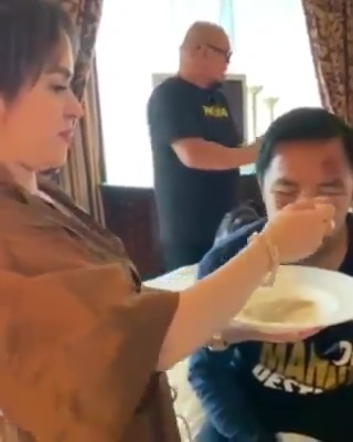 Manny Pacquiao must be fed by his wife because the boxing legend cannot see after witnessing the brutal Yordenis-Ugas fight.