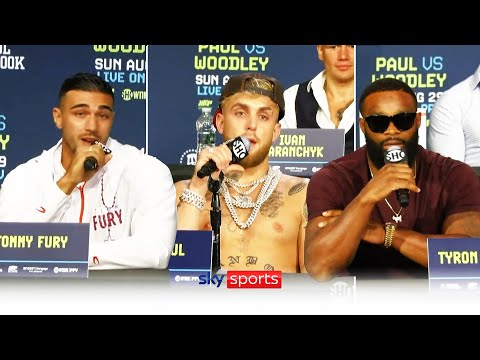Don't mention me out of that garbage mouth! Tommy Fury, Jake Paul and Tyron Woodley clash