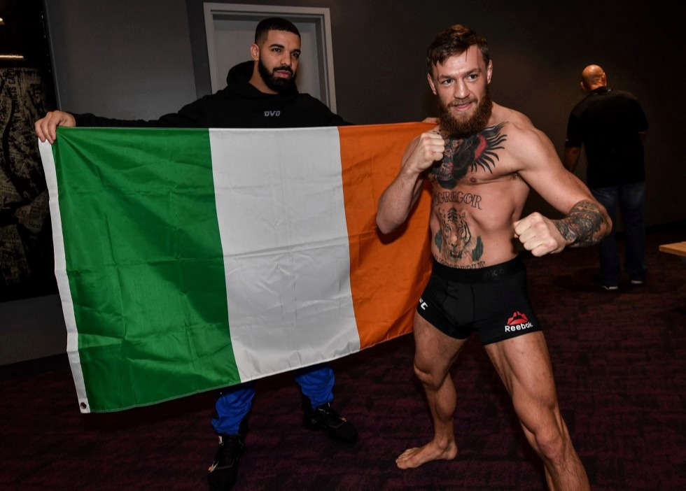 Conor McGregor, UFC fighter, shows off his amazing Jacob & Co Astronomia Casino roulette watch at an eye-watering PS450,000