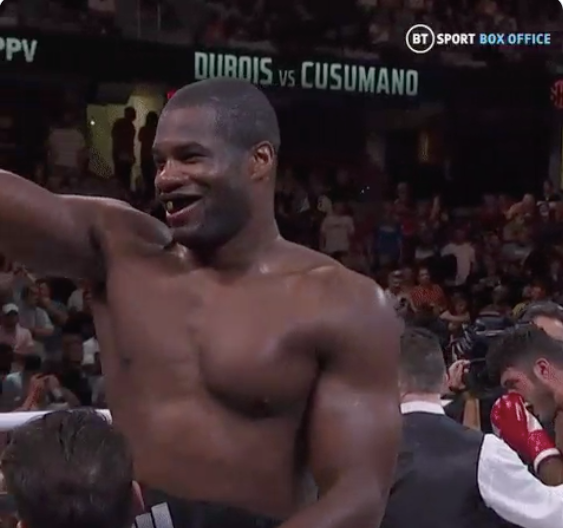 Daniel Dubois DEMOLISHES Joe Cusumano by a brutal first-roundKO on the undercard of Jake Paul Vs Tyron Woodley