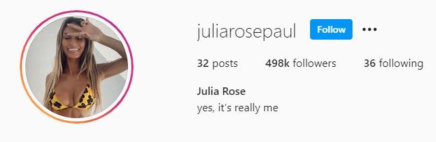 Name change sparks frenzy in Julia Rose model