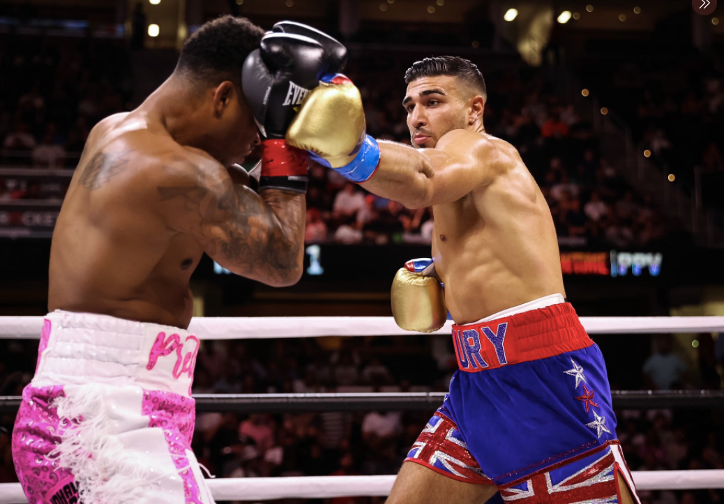 Tommy Fury defeats Anthony Taylor, MMA fighter, on Jake Paul's Undercard. This will set up a future fight with YouTuber.