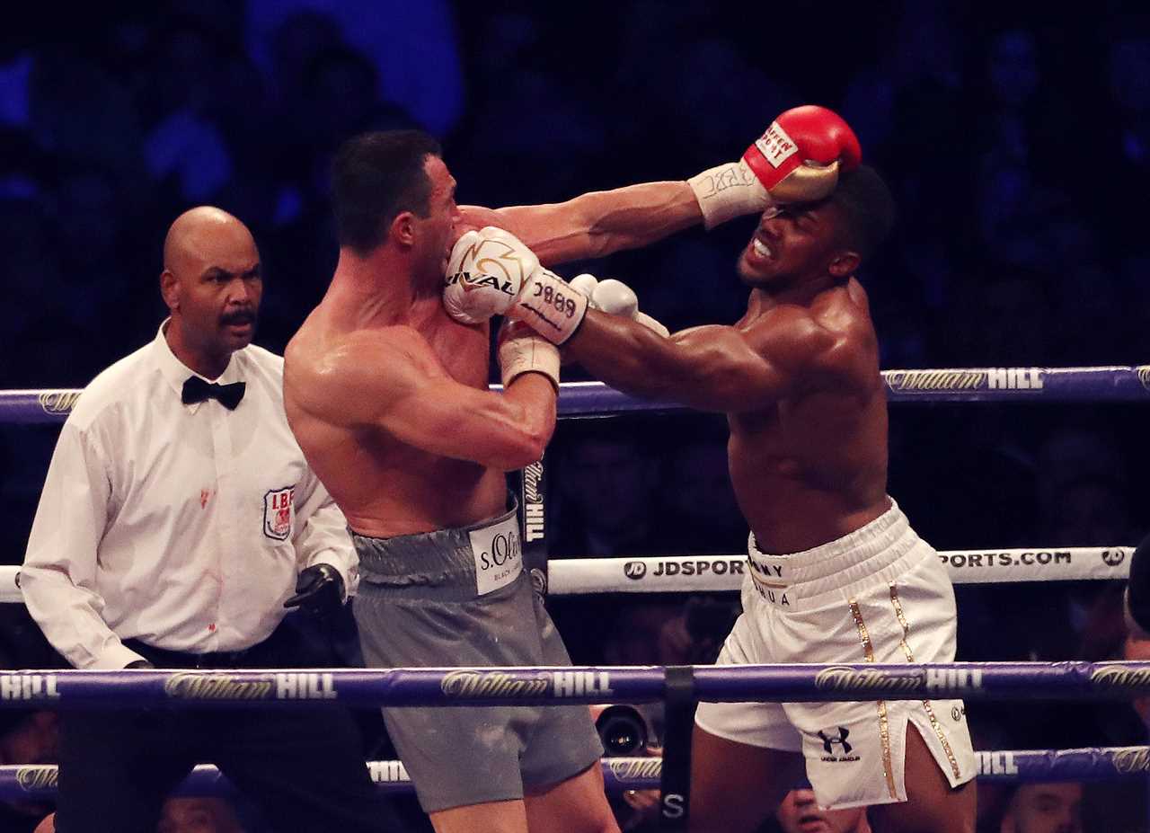 Eddie Hearn and Anthony Joshua make fun of each other's fatigue from Klitschko-Pulev fights, while trying to KO the pair.