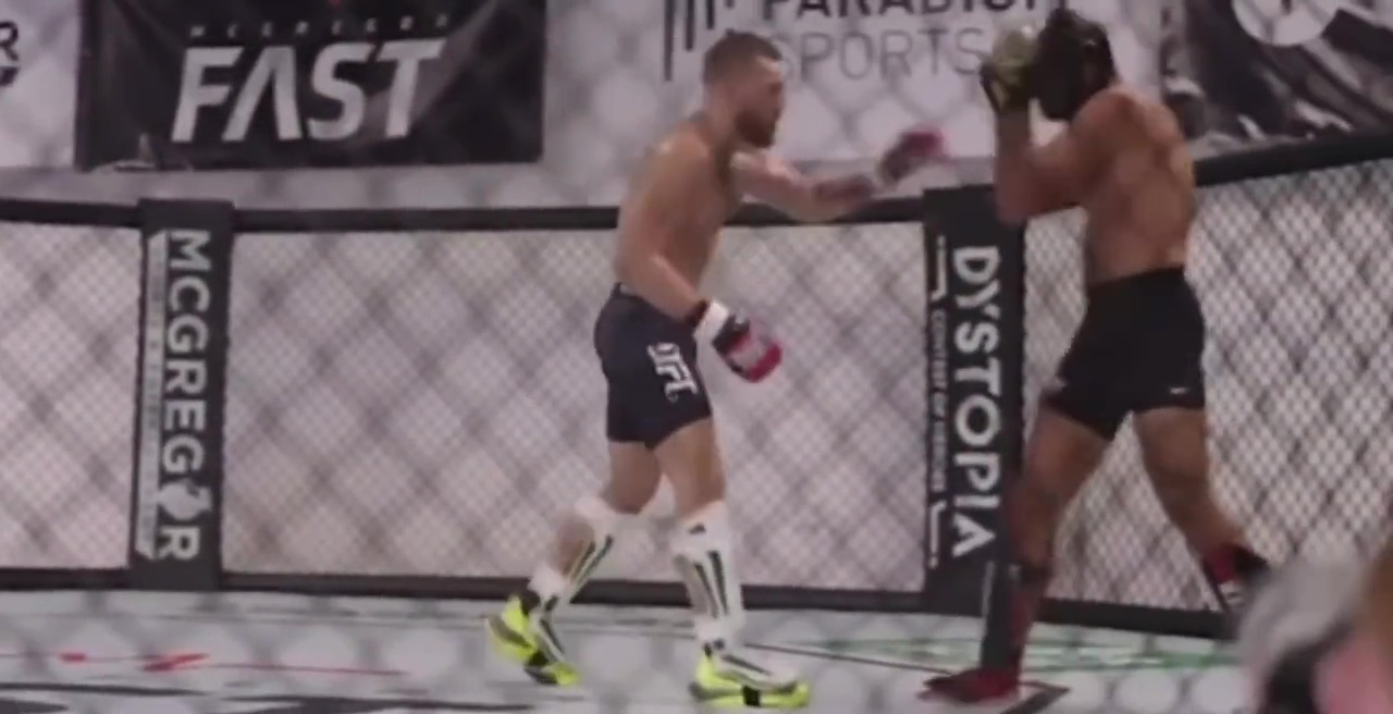 Fans less impressed by UFC legend Conor McGregor's sparring footage with Dustin Poirier was leaked to the media.