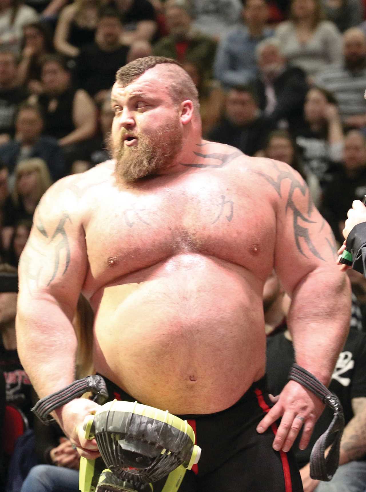 Eddie Hall shows remarkable body transformation after he loses six stone and vows that he will KO Thor Bjornsson the THIRD time.