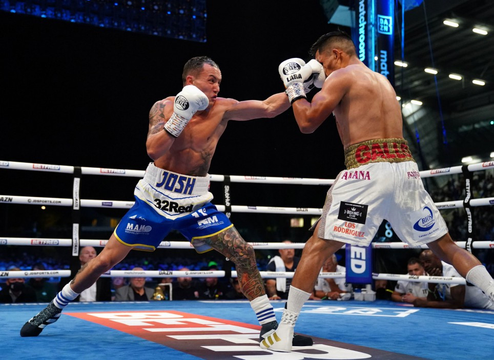 Josh Warrington and Mauricio Lara fight ends in DRAW, after headbutt causes severe cut to Mexican's left eye