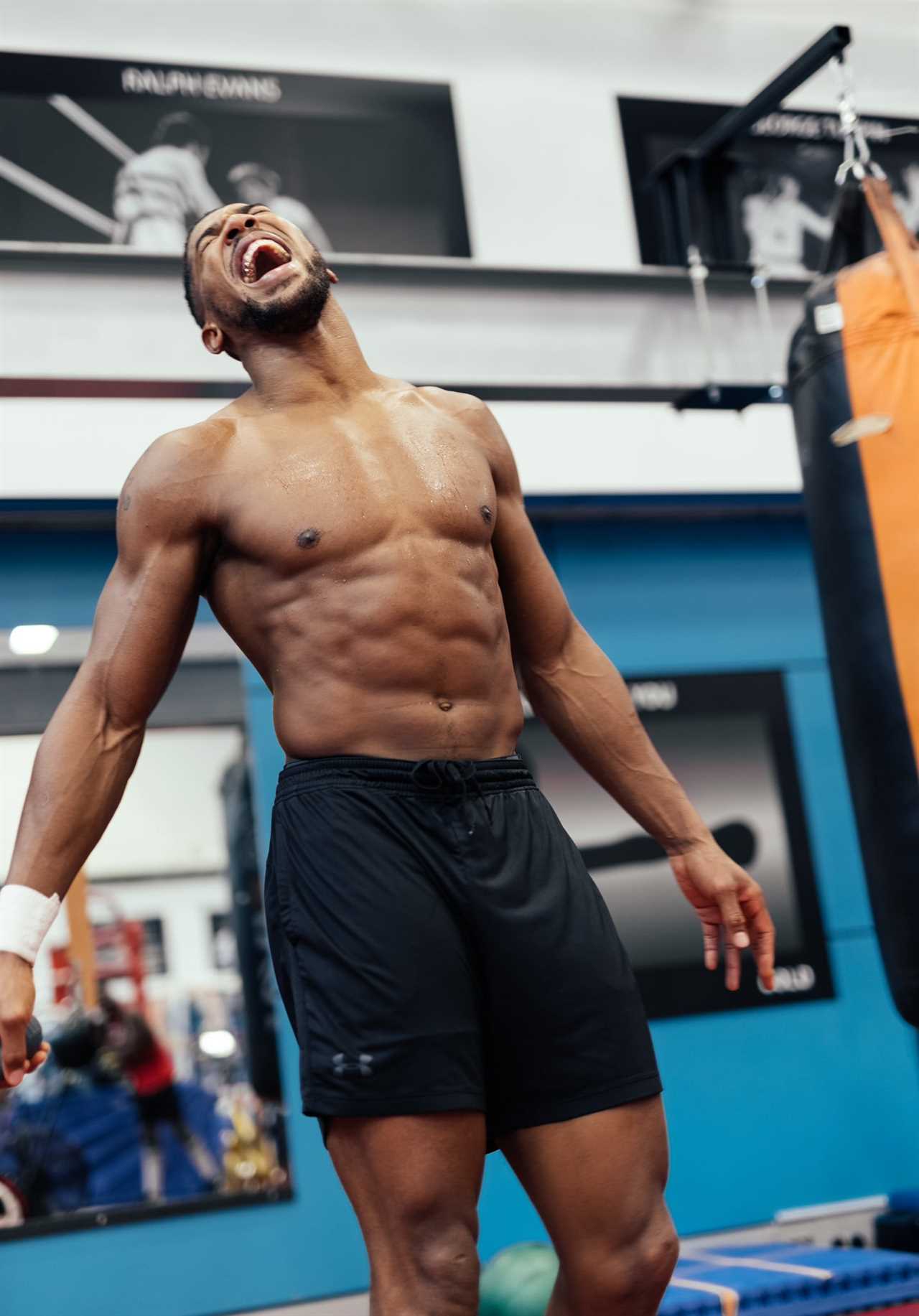 Anthony Joshua looks slimmer, but his biceps are still bulging from a weight loss before Oleksandr Usyk fight