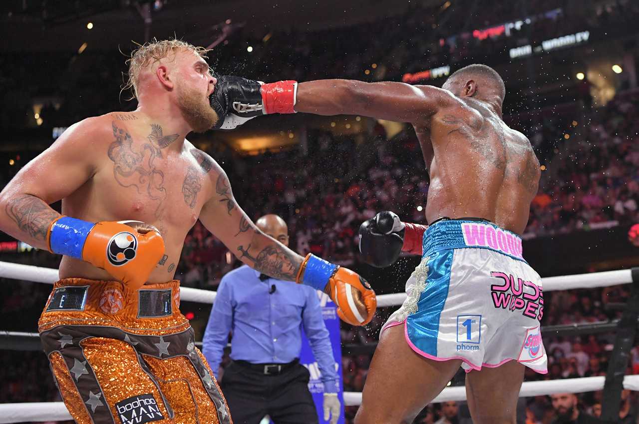 Watch Tyron Woodley crack Jake Paul's jaw in slow-mo. This boxing YouTuber is proving his toughness.