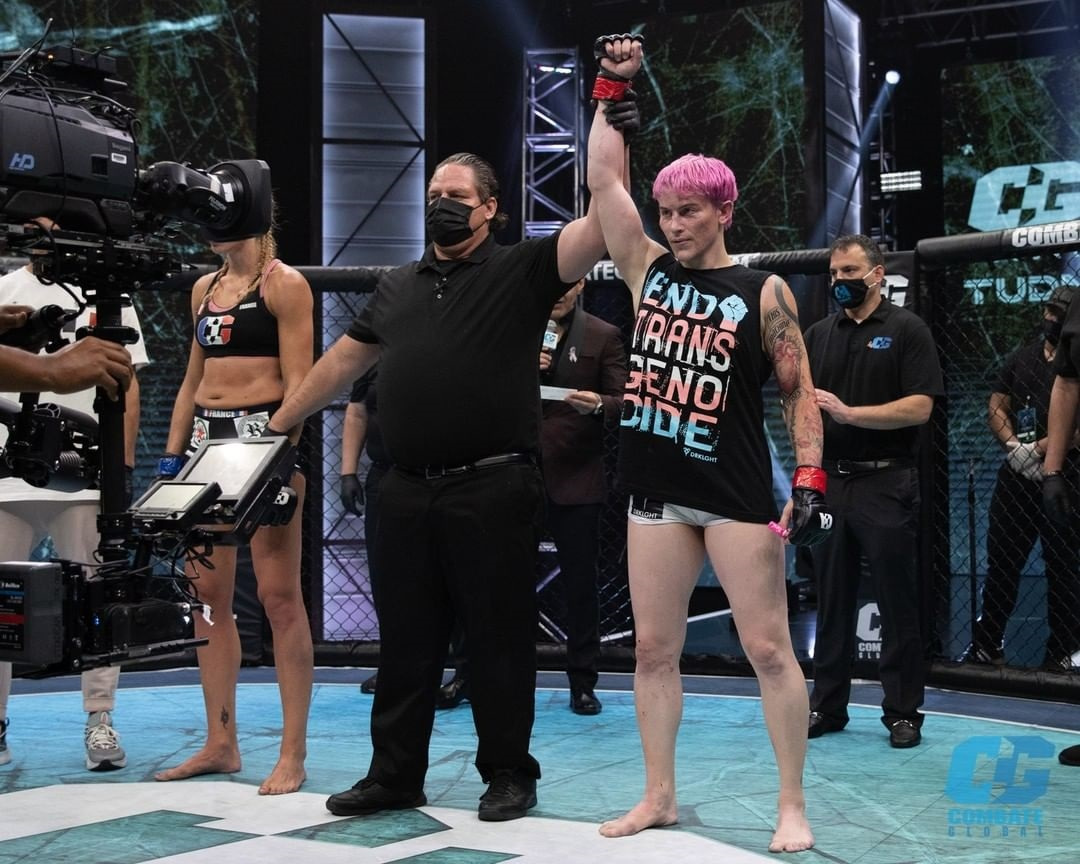 After surviving an early scare, Alana McLaughlin, a transgender MMA fighter wins her debut fight