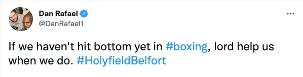 Evander Holyfield's fight against Vitor Belfort, ex-UFC champ, was deemed 'one the most saddest events in boxing'