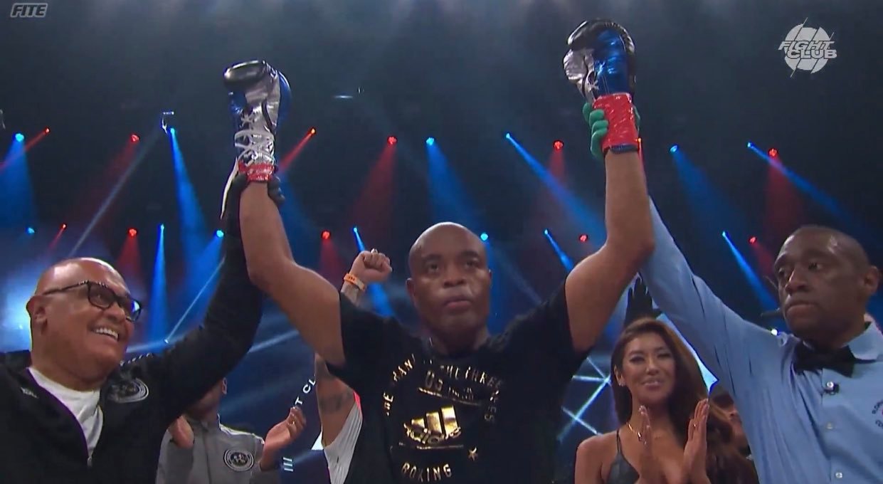 Anderson Silva, 46, brutally KOs Tito Ortiz, ex-UFC champ, in round one. This win is dedicated to Bruce Lee