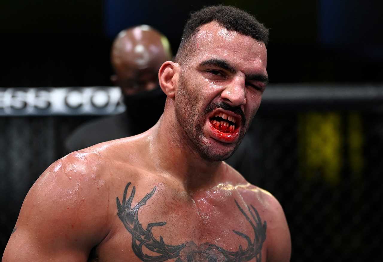 UFC star Devin Clark's teeth were broken and left in a bloody mess following his brutal fight against Ion Cutelaba