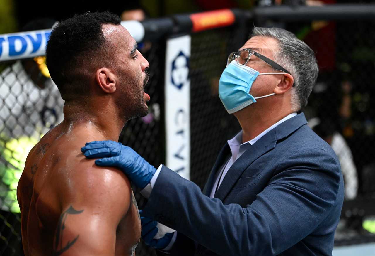 UFC star Devin Clark's teeth were broken and left in a bloody mess following his brutal fight against Ion Cutelaba