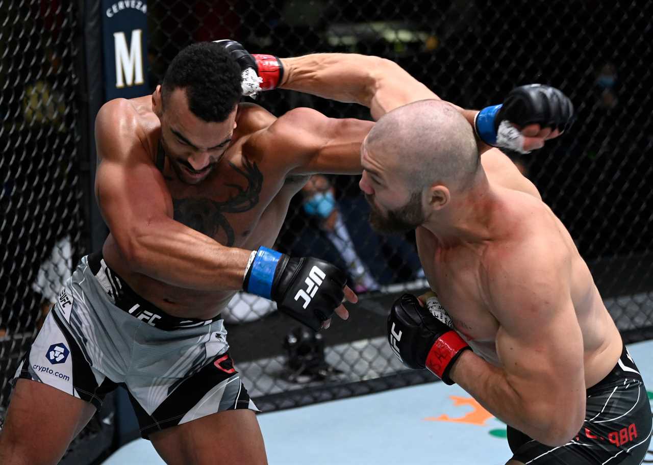 UFC star Devin Clark's teeth were broken and left in a bloody mess following his brutal fight against Ion Cutelaba