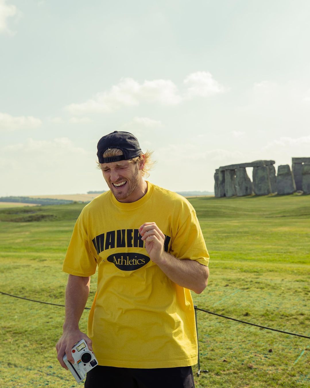Logan Paul, a YouTuber and boxer, visits Stonehenge in the UK and meets Drake at London.
