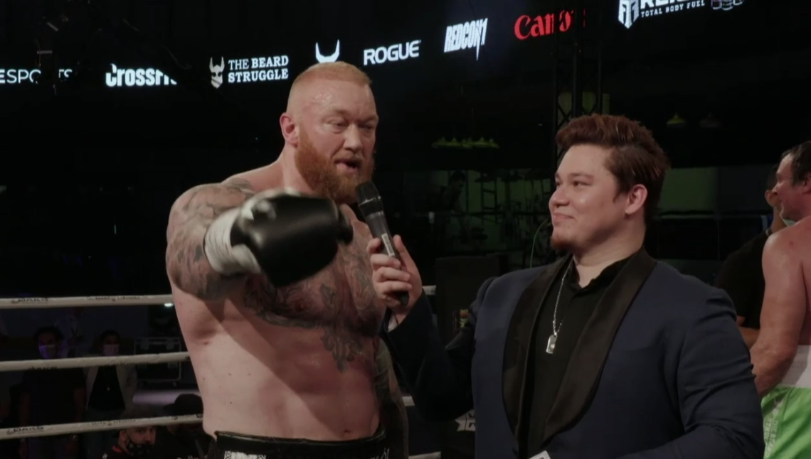 After a quick KO of Larratt in Dubai, Game of Thrones star Hafthor Bor Bjornsson calls out his bitter rival Eddie Hall