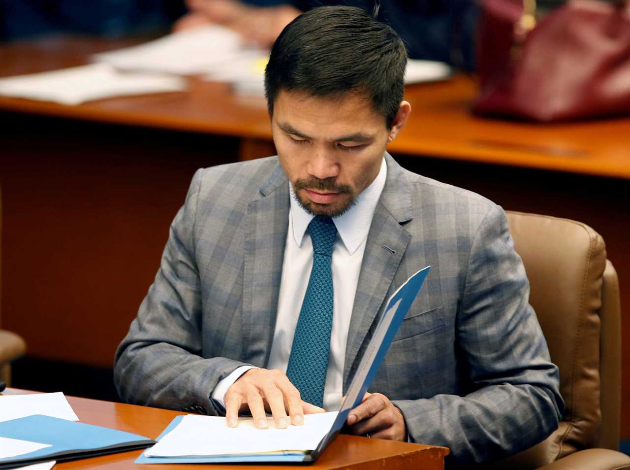 Manny Pacquiao, a boxing legend, announces that he will run for president of the Philippines next year in elections
