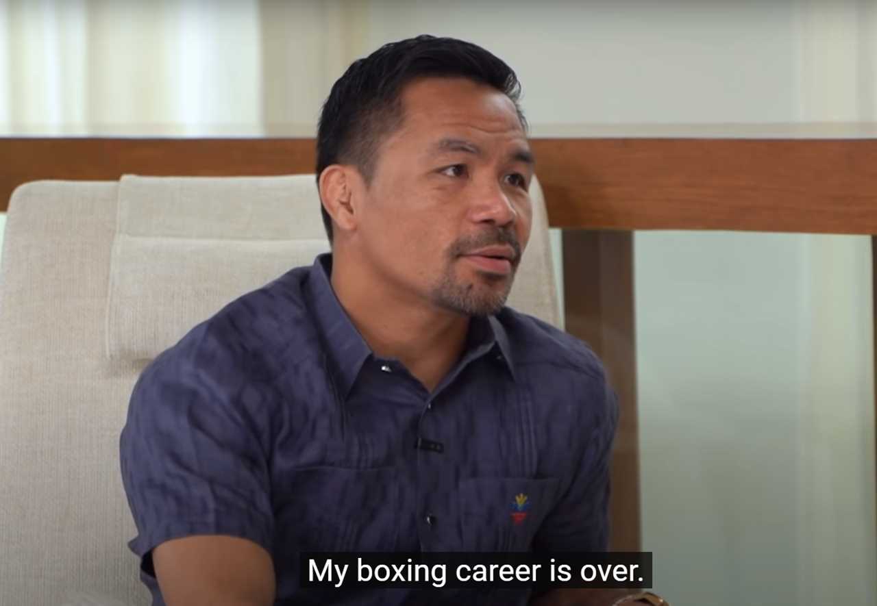 Manny Pacquiao, a legend in boxing, announces his retirement at 42.