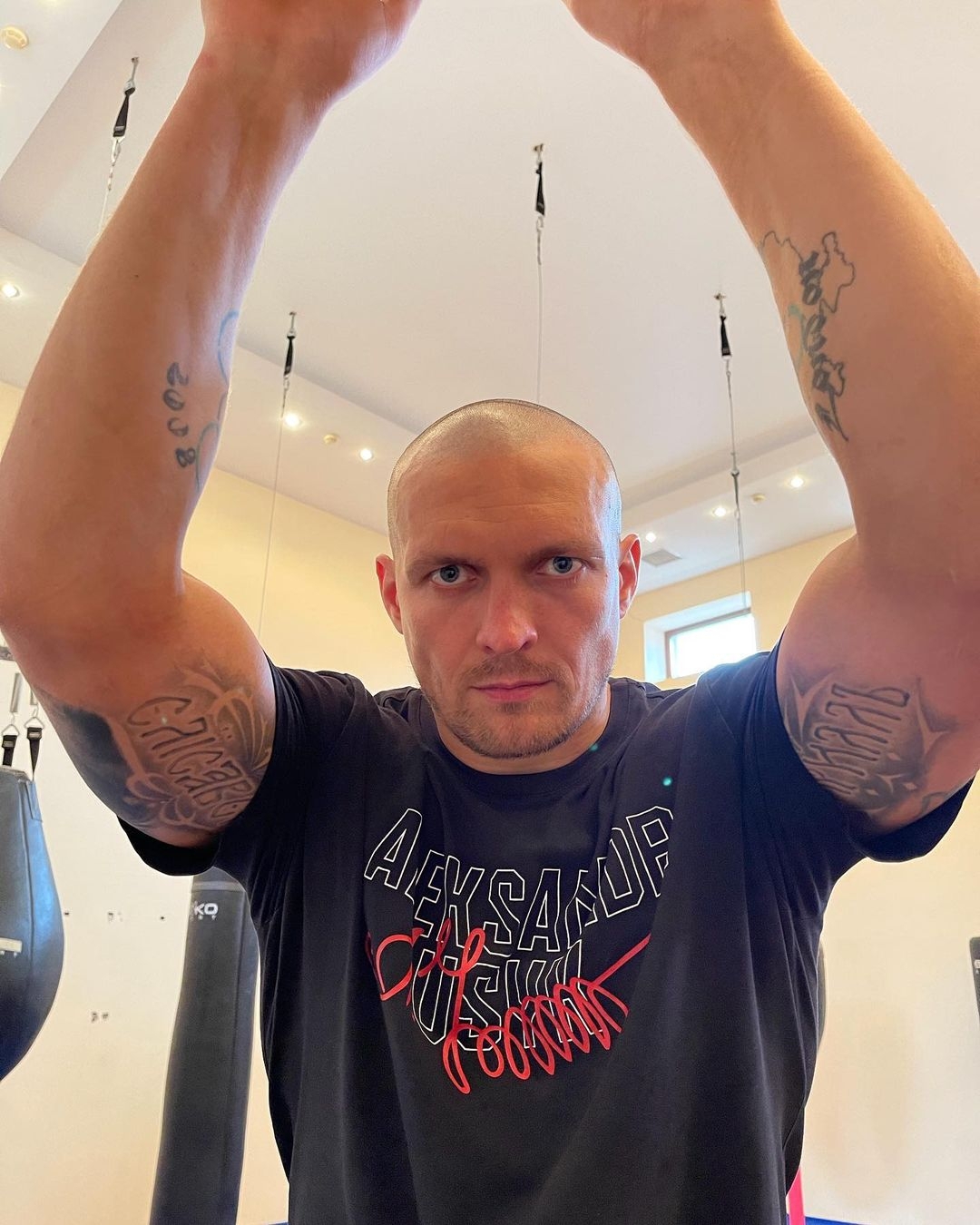Oleksandr Usyk says he is more concerned about his son's first month of school than fighting Anthony Joshua