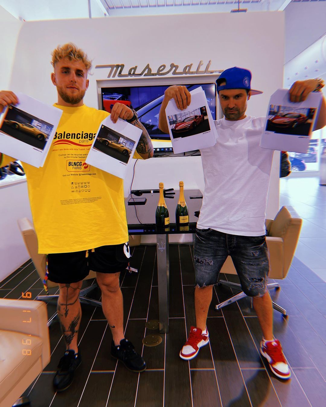 Jake Paul customizes his Ferrari SF90 Spider, worth PS400,000 plus, as a boxing star who makes a lot of cash following Tyron Woodley's win