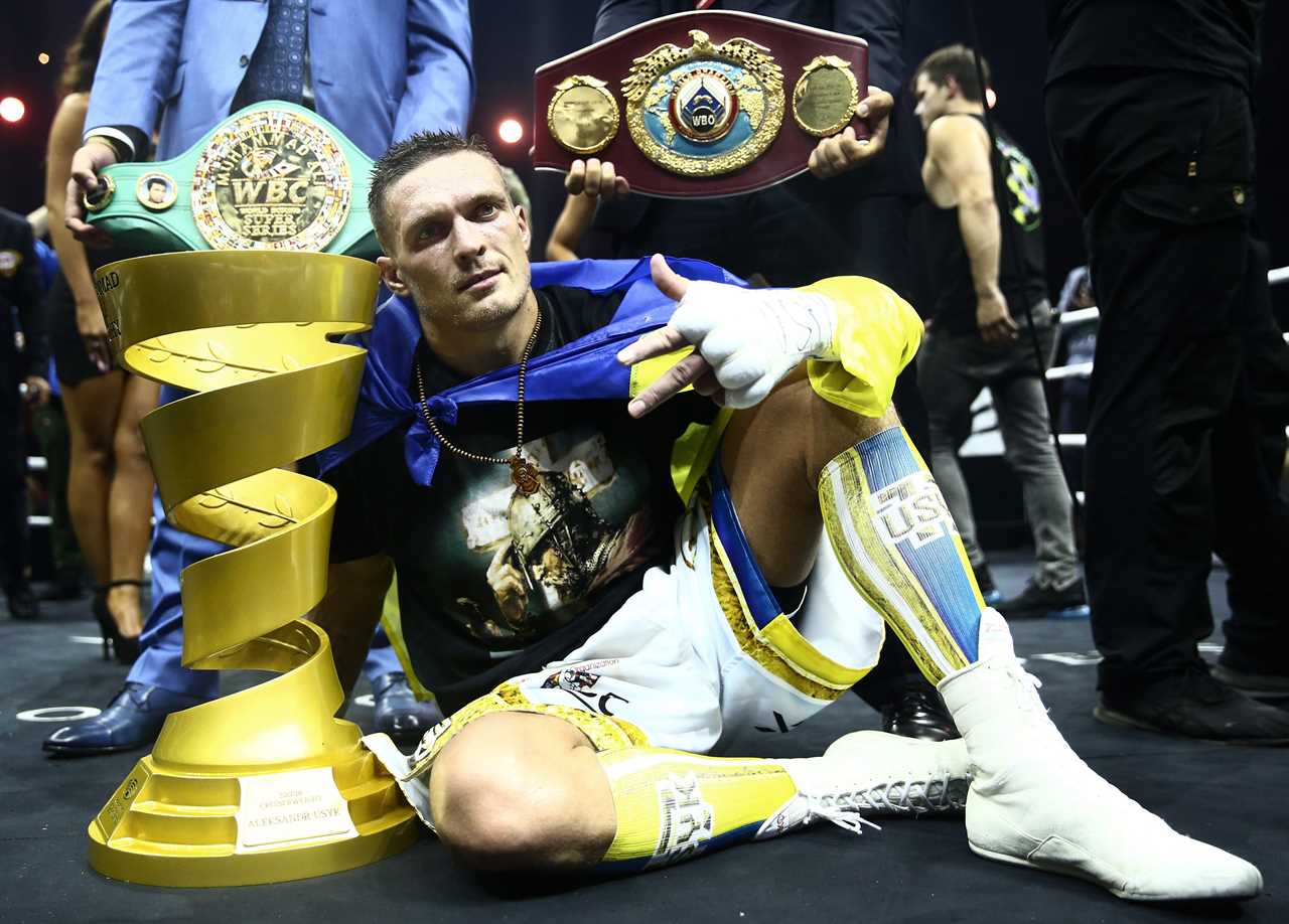 Usyk is the first boxer to hold the WBA, WBC, IBF and WBO titles simultaneously in the cruiserweight division