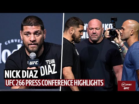 Highlights from Nick Diaz UFC 266 Press Conference and Face-off