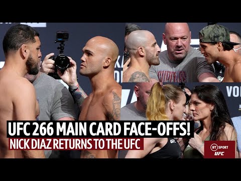 UFC 266 Main Card Face-offs  Nick Diaz stares down Robbie Lawler