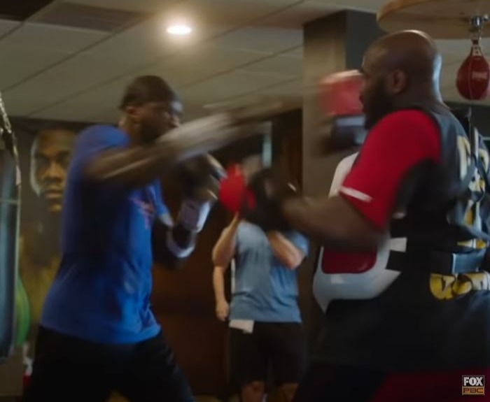 Watch Deontay wilder train for war in Tyson Fury trilogy, and watch as Malik Scott, trainer, tries to motivate exchampions