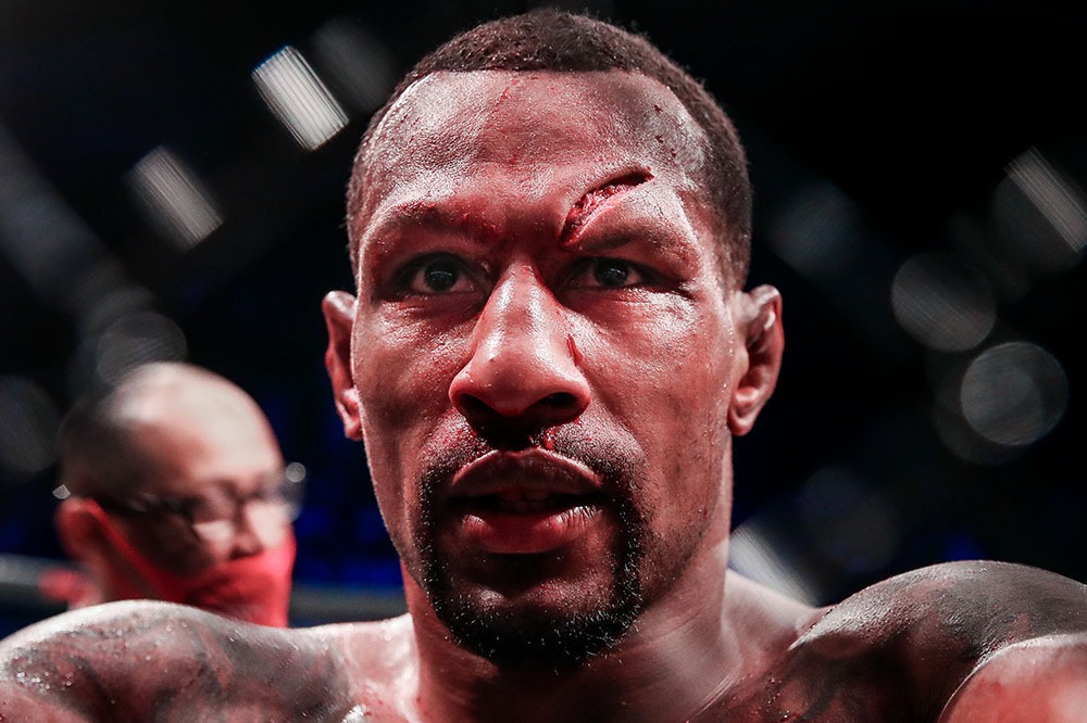 MMA star Kane Mousah was left with a terrible gash above the eye. Fans hail 'warriors' despite Bellator 267 loss
