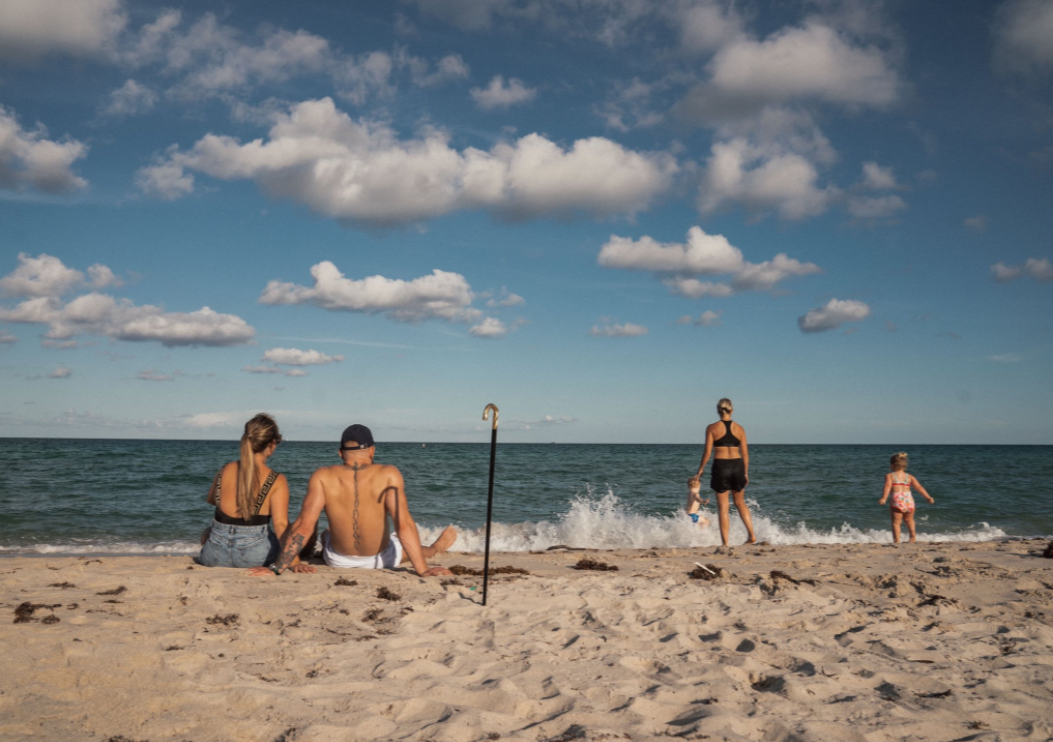 Conor McGregor and Dee Devlin enjoy a family day at the beach together.
