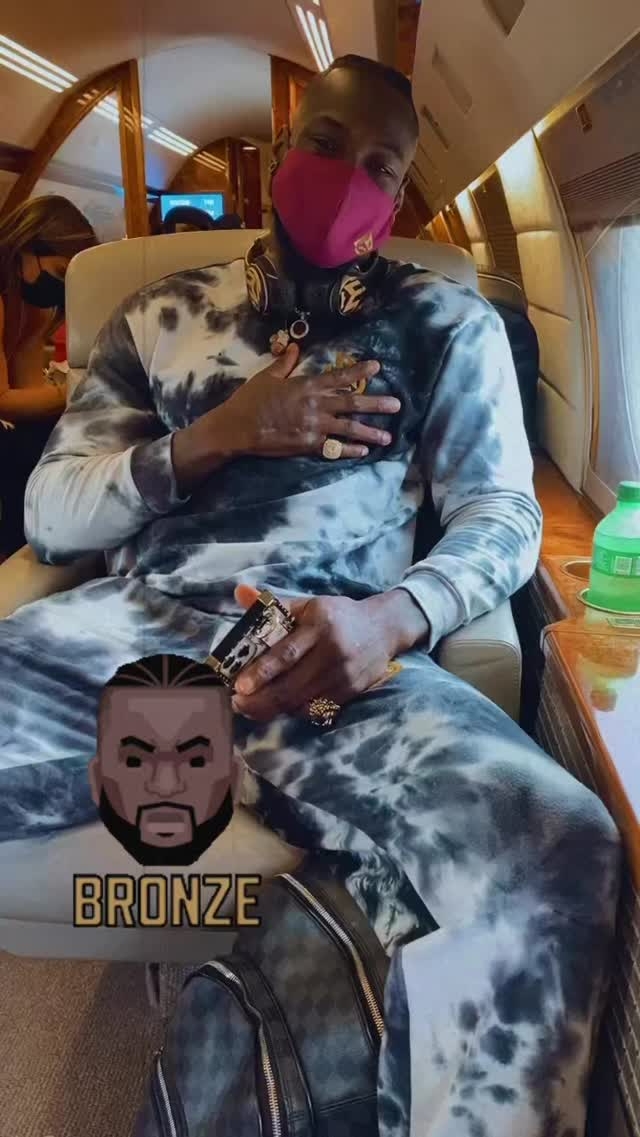 Deontay and Telli Wilder board private jet for Las Vegas to fight in the Tyson Fury trilogy.
