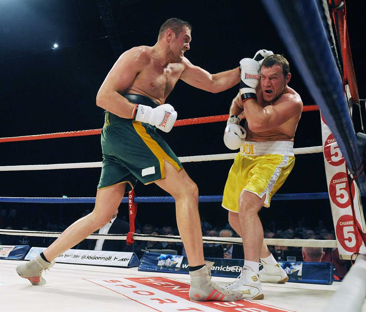 Tyson Fury's boxing shorts shrink as he grows in the world of boxing. Champ now trains in briefs