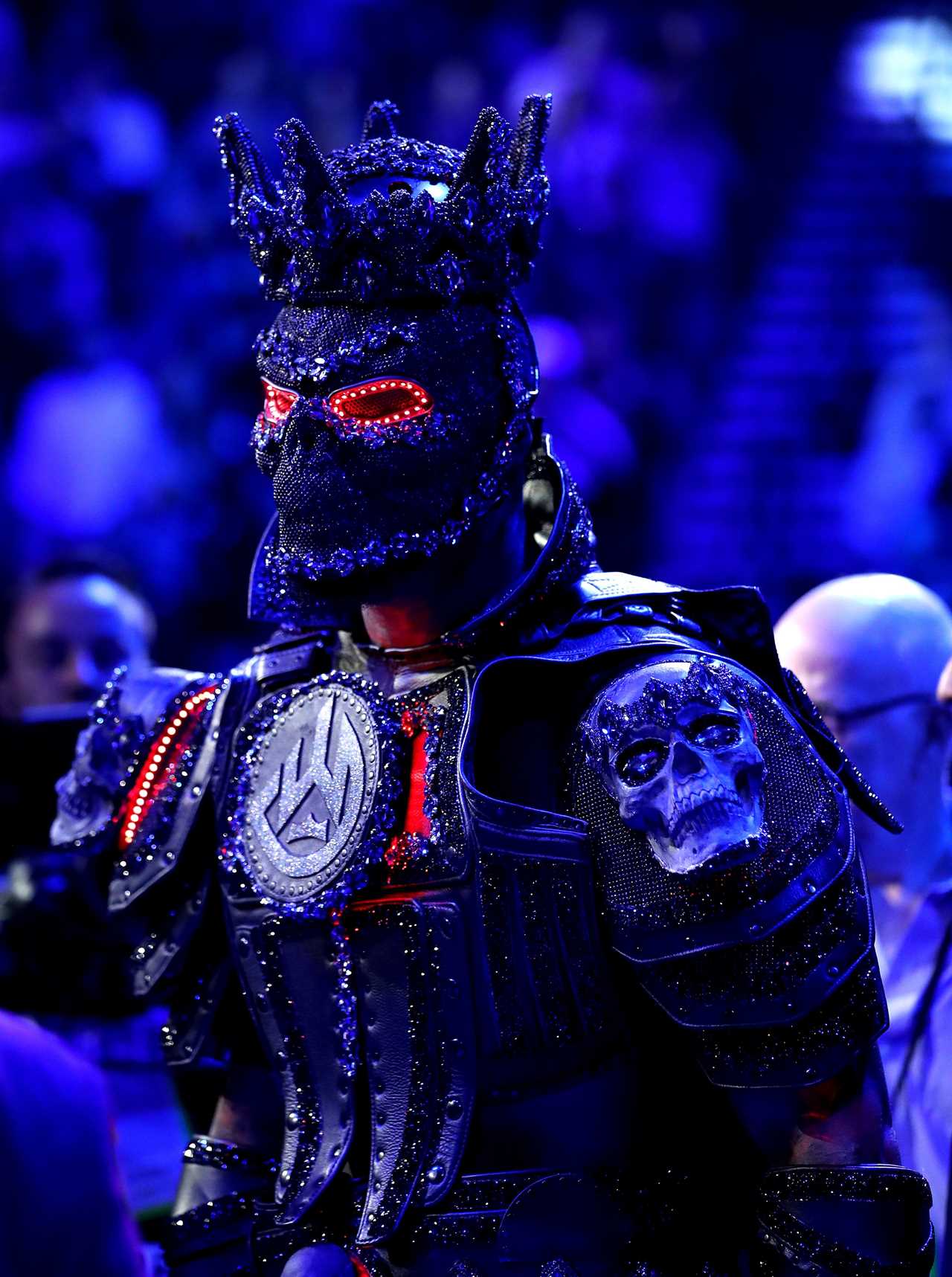Deontay Wilder's walkout costume is revealed. It will be significantly lighter than the previous Fury fight after losses excuse.