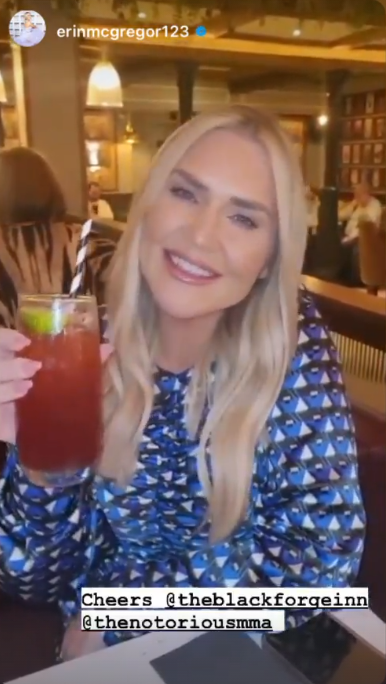 Conor McGregor's sister Erin celebrates her anniversary with her boyfriend in style at The Black Forge Inn, her brother's pub