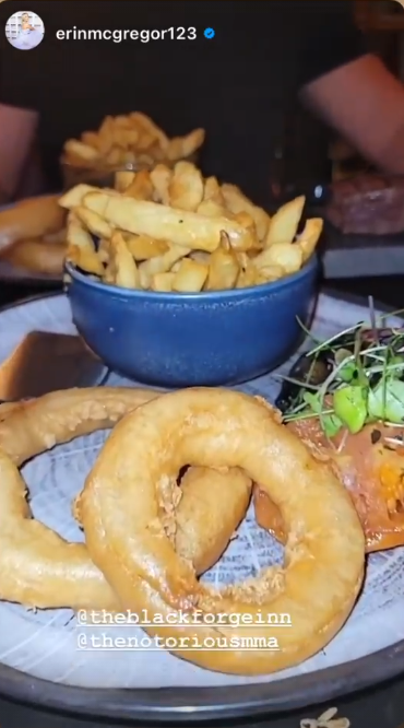 Conor McGregor's sister Erin celebrates her anniversary with her boyfriend in style at The Black Forge Inn, her brother's pub