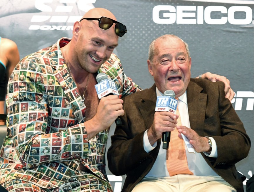 Bob Arum, Fury's promoter, slams Kate Abdo, a Brit broadcaster and rages at her for favoring Wilder over face-off fear